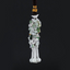 Nugget Shaped Beads Green Jade Car Charm, Tassel Car Pendant