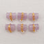 BITEFU 1Pair Silver Gold Plated Natural Kunzite Gemstone Earring Beads, Jewelry DIY Making Accessories, 4.3g