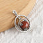 New Arrival!Handmade Jewelry Sterling Silver 925 Wood Fossil  Pendant,23×19×7mm,3.5g