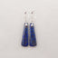 Natural Stone Lapis Lazuli, Labradorite Intarsia Earrings With 925 Sterling Silver, 30x9x4mm, 5.1g