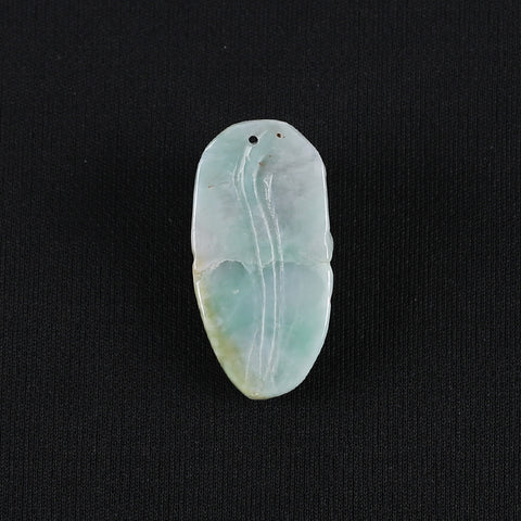 Carved Natural Jade Cicada Gemstone Pendant Bead,Unique Pendant for Necklace,Jewelry DIY Making,41x20x12mm,15.2g