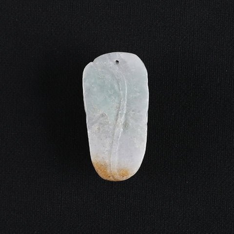 Carved Natural Jade Cicada Gemstone Pendant Bead,Unique Pendant for Necklace,Handmade Jewelry,45x23x13mm,21.6g