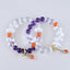 Handmade Natural Gemstone Unique Jewelry Gift, Colorful Bracelet, 18cm, 8/9mm, 22.6g