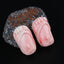 BITEFU 1Pair Pink Conch Shell (Made Of Powder Of Shell, Color Is Enhanced ) Foot , 10.2g