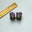 16mm Amethyst Ear Plugs With Geode Face And Flat Back, 13mm Thickness, 1.5mm Flare