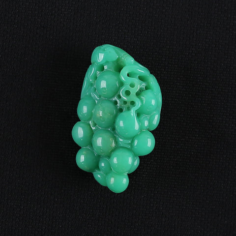 Hand Carved AAA Grade Natural Chrysoprase Grape Gemstone Pendant Bead For Jewelry Design,Unique Gemstone Gift,39×22×14mm,13g