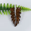 New Natural Tiger-Eye Handcarved Leaf Pendant,925 Sterling Silver Pinch Bail,58x29x8mm,9.5g