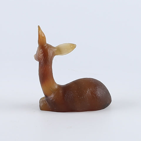 New Miniature Deer Figurine,Agate Gemstone Hand Carved Deer Statues Supply,Gemstone Home Decor,62x52x21mm,54.2g