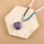 Natural Amethyst, Chrysocolla, Rose Quartz Pendant Beads for Necklace