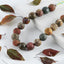 1 Strand 34 Inch Natural Multi-Color Picasso Jasper Gemstone Necklace,Adjustable Necklace,20mm,201g