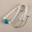 1 Strand 31 Inch Natural Turquoise and Lace Necklace,Turquoise Bead Strands Handmade Gemstone,26x23x17mm,19.4g