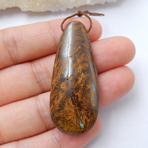 Natural Boulder Opal drop Pendant Bead