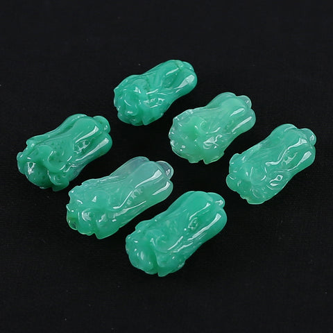 Hand Carved AAA Grade Natural Chrysoprase Chinese Cabbage Gemstone Pendant Bead For Jewelry Design, Unique Gemstone Jewelry Gift