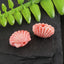 BITEFU 1Pair Pink Conch Shell (Made Of Powder Of Shell, Color Is Enhanced ) Shell, 1g