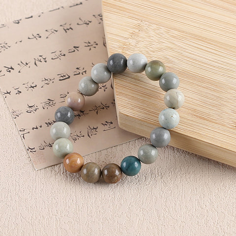 New Arrival! Natural Wave Jasper Bracelet Beads, Gemstone Jewelry Gift,17cm, 10mm,25.6g