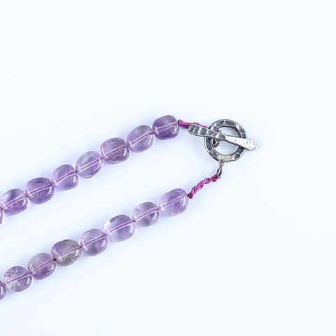 Natural Amethyst Pendant Beads for Necklace 17 inches, 9*8*5mm, 27g