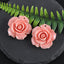 Pink Conch Shell Carved Flower Fashion For Women Earring Beads ,Birthday Gift,Women's Jewelry Accessories DIY,33×13mm,12.3g