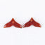 Natural Red Agate Carved mermaid tail Earring Beads 6*11*2mm, 2g