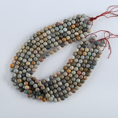 1 Strand 16 Inch Natural Multi-Color Picasso Jasper Gemstone Necklace