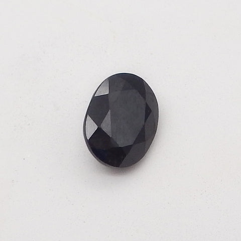 New Arrival! Natural Dark Blue Sapphire Faceted Cabochon,10×8×5mm,0.7g