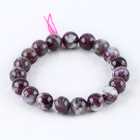 Natural Tourmaline Bracelet 10mm beads, 19cm length, 29g