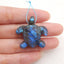 Hand Carved Labradorite Tortoise Gemstone Pendant,Gemstone for Jewelry Cabochon Making,30x30x11mm,10.2g