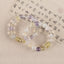 BITEFU Handmade Natural Amethyst And White Quartz, Citrine ,Colorful Gemstone Bracelet, Unique Gemstone Jewelry , 25.5g