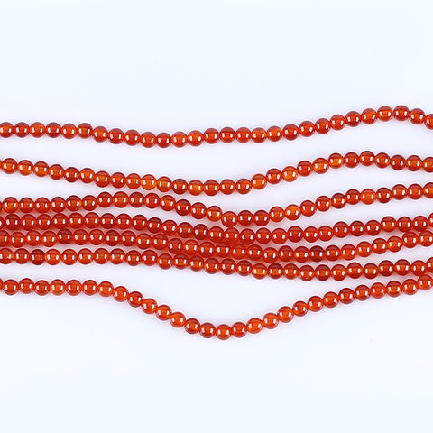 BITEFU 1 Strand Natural Red Agate Round Gemstone Necklace Loose Beads, Jewelry DIY Making, Gemstone Wholesale