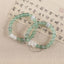 BITEFU Natural Green Strawberry Quartz And White Quartz Gemstone Bracelet, Gemstone Jewelry, 19.2g