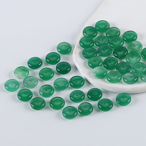 Natural Green Agate Gematone Earring Beads,Handmade Earring Pair,Jewelry DIY Making,12mm,2g