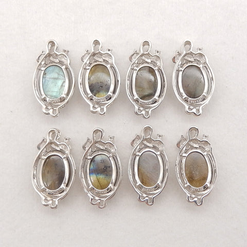 Silver Accessories! Natural Labradorite Gemstone With Silver 925 Pendant, Popular Gemstone Pendant For Necklace, 26x13x6mm, 2.8g