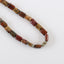 New Arrival! Hand-Woven, Natural Multi-Color Picasso Jasper Rectangle Necklace, Adjustable Necklace. 16.5 Inch, 14x10x7mm,54g