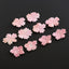 BITEFU 1Pair Carved Natural Pink Shell Flower , Queen Conch Shell Beads, Popular Pink Flower Beads, 12g