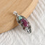 New Arrival!Handmade Jewelry Sterling Silver 925,Turquoise And Ruby Pendant,33×12×6mm, 3.6g