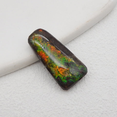 New! Natural Ammolite Gemstone Cabochon,Semi Precious Gemstones for Jewelry Making,26x13x5mm,2.8g