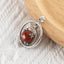 New Arrival!Handmade Jewelry Sterling Silver 925 Wood Fossil  Pendant,23×19×7mm,3.5g