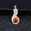 Intarsia of Shell and Red River Pendant With 925 Silver Hook 25*13*5mm, 1.8g