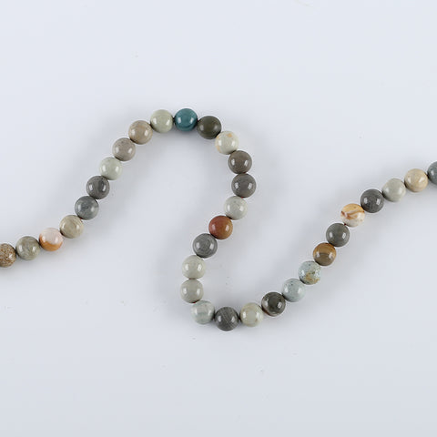 New Arrival! 1 Strand 16 Inch Natural Multi-Color Picasso Jasper Round Loose Beads Gemstone Necklace,Popular Handmade Necklace for Gift,9mm,43g