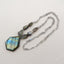 Natural Labradorite Faceted Pendant Gemstone Necklaces, Labradorite Gemstone Necklaces,50x36x10mm,6x5x4mm,20 Inch,58g