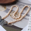 Gomggsale Freshwater Pearl Necklace with Silver Clasp Fashion Jewelry Necklaces