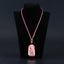 BITEFU 1 Strand Pink Conch Shell (Made Of Powder Of Shell, Color Is Enhanced ) Buddha Pendant Necklace, 18.7g