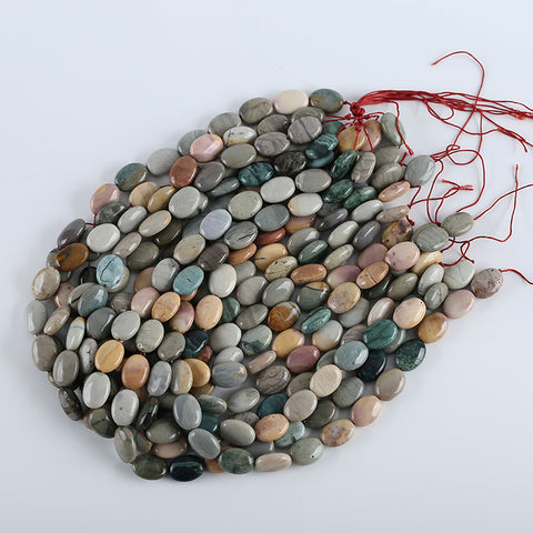 1 Strand 16 Inch Natural Multi-Color Picasso Jasper Gemstone Necklace