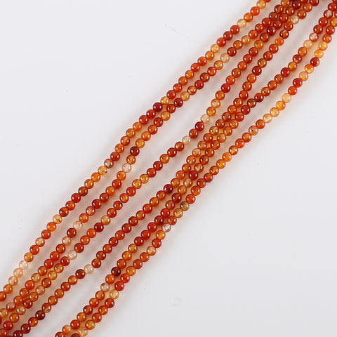 BITEFU 1 Strand Natural Red Agate Gemstone Necklace Loose Beads, Jewelry DIY Making