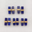 BITEFU 1Pair Silver Gold Plated Natural High Quality Lapis Lazuli Rectangle Gemstone Earring beads 1.5g