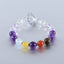 Handmade Natural Gemstone Unique Jewelry Gift, Colorful Bracelet, 18cm, 5/10mm, 26g