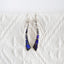 Handmade Jewelry Lapis Lazuli  Inlaid Earrings With 925 Sterling Silver, 30x6x2mm, 3g