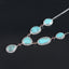 Natural Gemstone Turquoise Necklace with 925 Sterling Silver, 18 Inch, 18x14x4mm, 32.5g