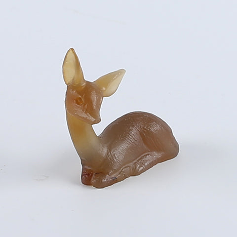 New Miniature Deer Figurine,Agate Gemstone Hand Carved Deer Statues Supply,Gemstone Home Decor,48x39x16mm,20.4g