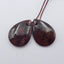 Boucles d'oreilles Teardrop Garnet Stone Pair, pierre pour la fabrication de boucles d'oreilles, 20x15x4mm, 5.3g