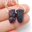 Nouveau, Paire de boucles d'oreilles Nugget Ruby Gemstone, Accessoires bijoux Pierres semi-précieuses, 20x10x8mm, 6.4g